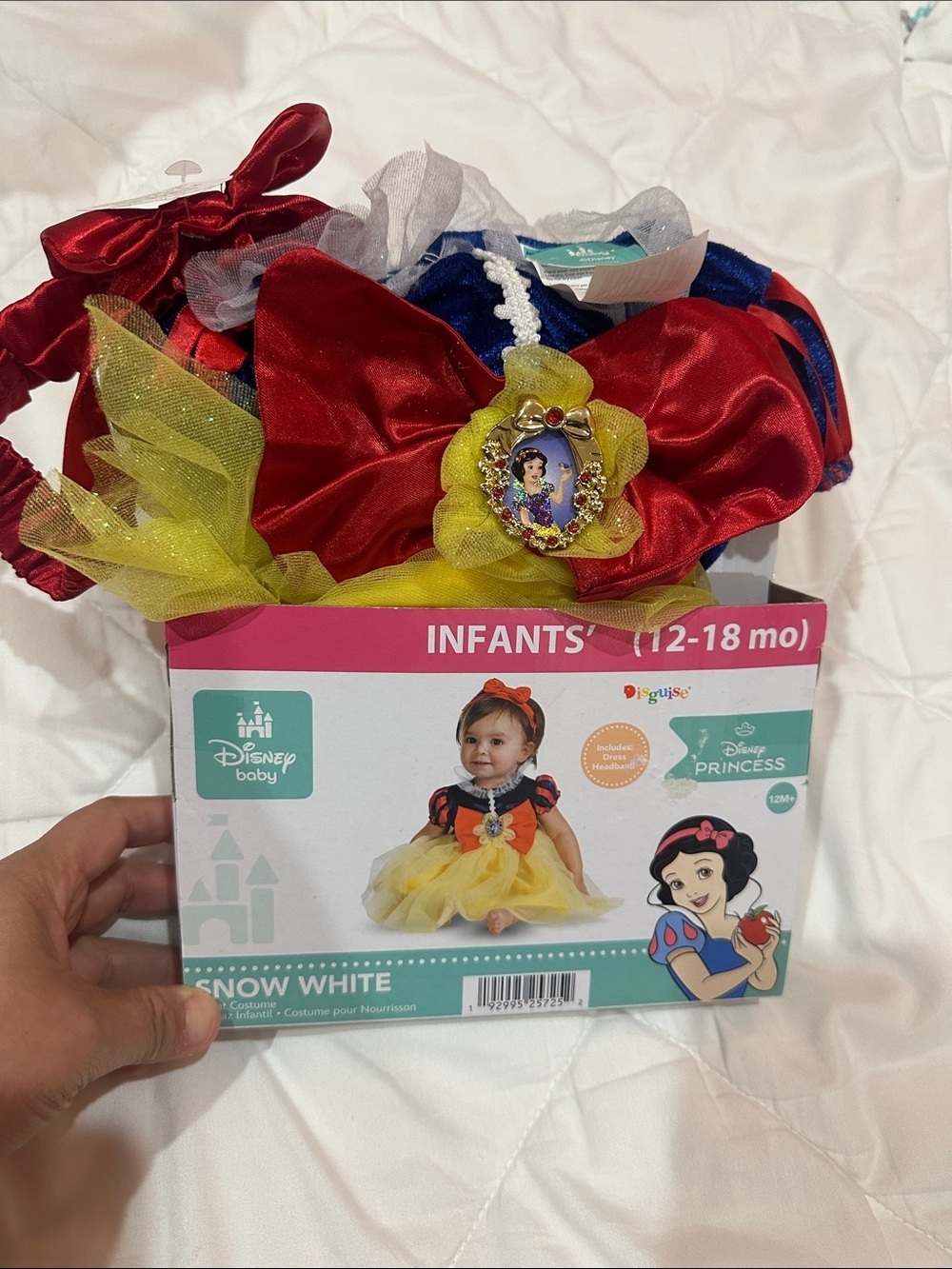 NEW Disney Snow White Infant Bow Headband Set in Red, Yellow, Blue size (12-18mo